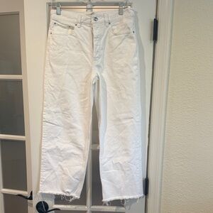 Madewell crop white jeans